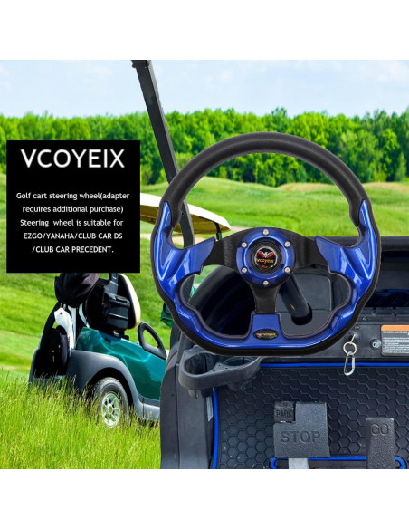 Rueda de dirección universal 31.75 cm vcoyeix azul para carrito de golf
