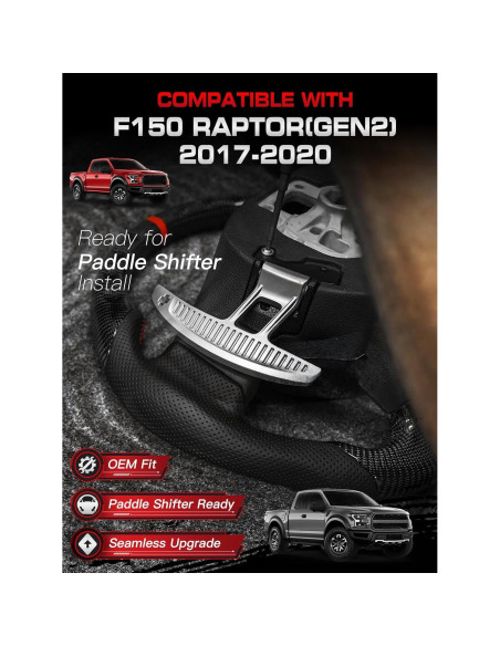 Volante Calentado TESFEEL para F-150 Raptor 2017-2020 D-Rojo