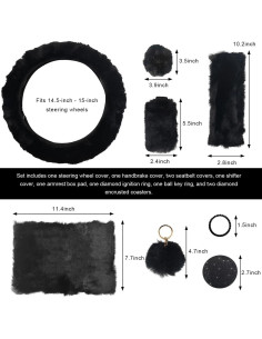 Juego de Fundas de Volante Esponjosas Povtii 10 Piezas Negro 2