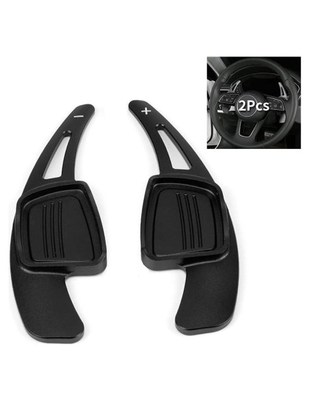 Palanca de Cambio Extensión Audi Sanrily Aluminio Negro 2 Piezas