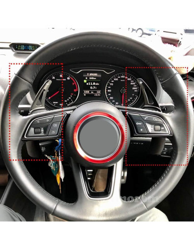 Palanca de Cambio Extensión Audi Sanrily Aluminio Negro 2 Piezas