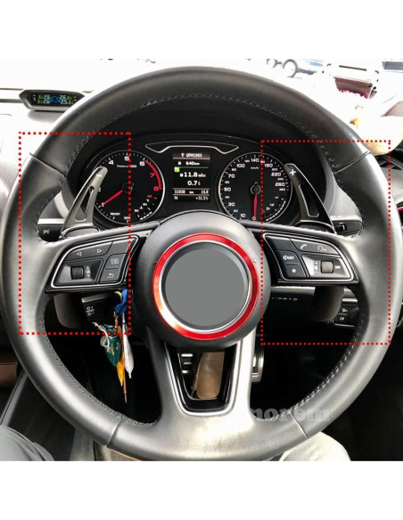 Palanca de Cambio Extensión Audi Sanrily Aluminio Negro 2 Piezas