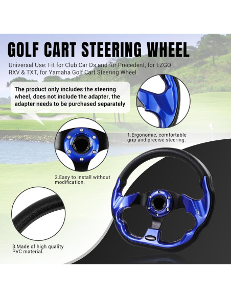 Volante de Carro de Golf Loschen SW1018-LOS Azul Universal