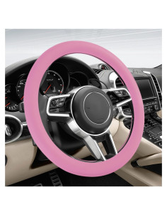 Funda de Volante de Coche DXNQ 33-36 cm Silicona Rosa Antideslizante