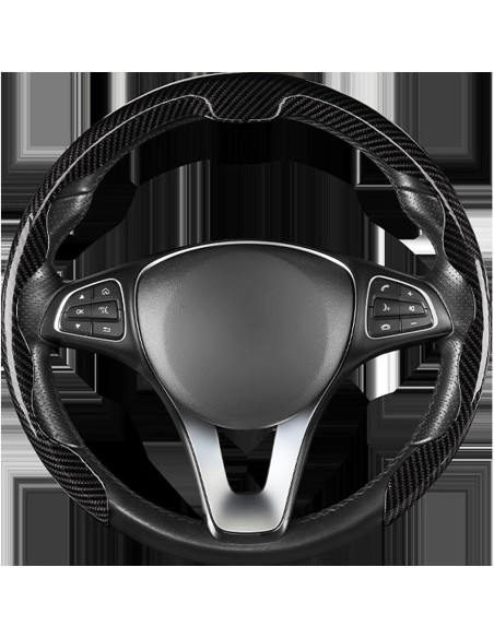 Cubierta de Volante para Peugeot 207 WPENIG28 38cm Negra