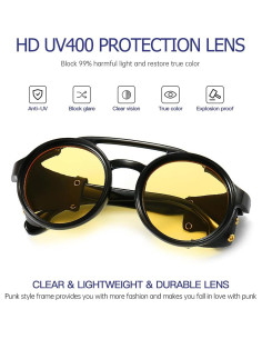 Gafas de sol steampunk Gysnail con protección UV400 HD 2