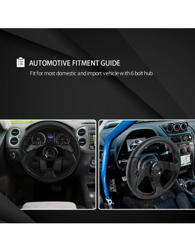 Volante de Carreras Autozensation 320mm Cuero Negro Universal