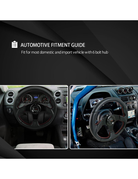 Volante de Carreras Autozensation 320mm Cuero Negro Universal