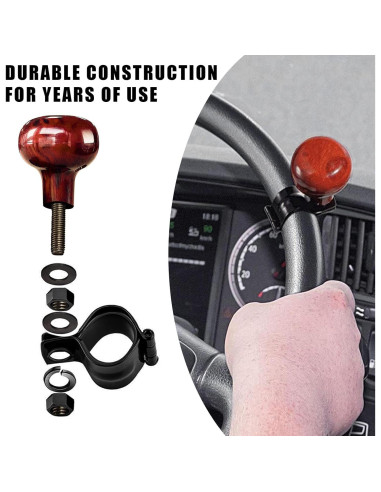 Perilla de Volante de Madera Povtii, Universal, 8.38x5.08cm