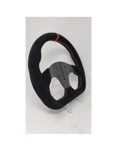 Volante D Racing 320mm Newworldmotoring Suede Negro Rojo