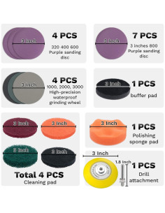 Kit de Restauración de Faros de Coche BFXM 38 Piezas 2
