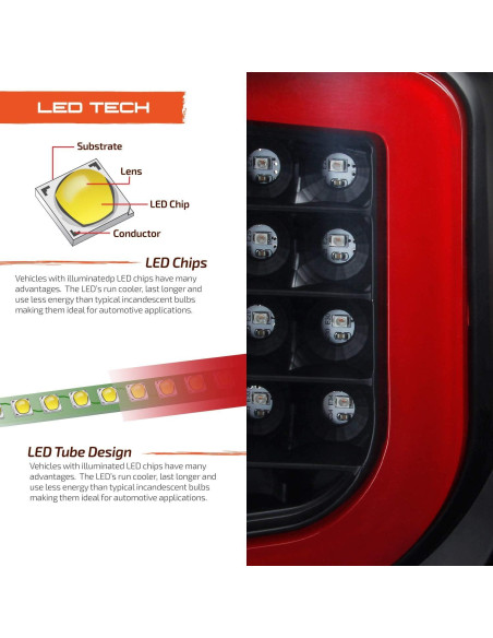 Luces Traseras LED AKKON 2008-2011 Subaru Impreza/WRX Negra