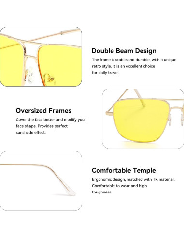 Gafas Clásicas Dollger Montura Metal Lentes Transparentes