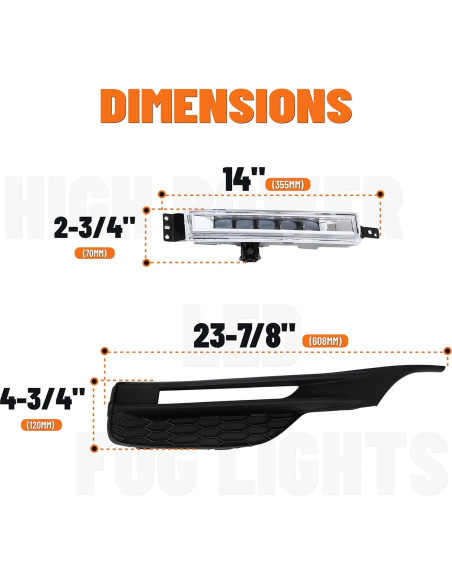Luces Antiniebla LED ECOTRIC para Honda Accord 2016-2017
