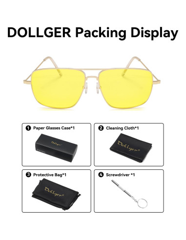 Gafas Clásicas Dollger Montura Metal Lentes Transparentes