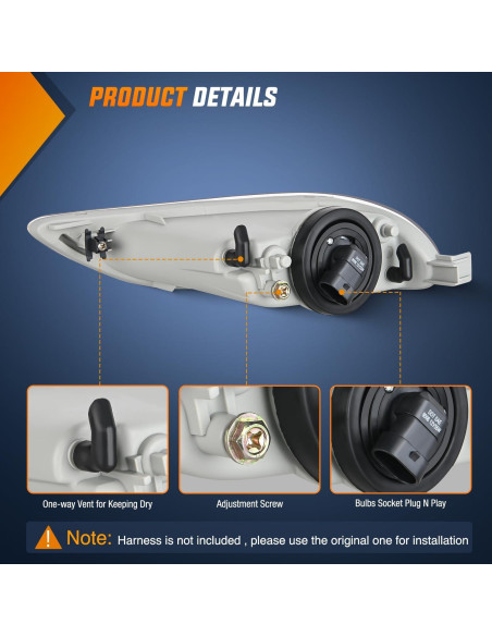 Luces Antiniebla Nilight 9006 12V 55W para Toyota Camry/Corolla