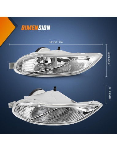 Luces Antiniebla Nilight 9006 12V 55W para Toyota Camry/Corolla