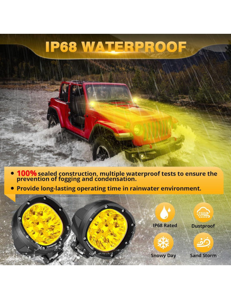 Luces de Niebla LED Ámbar Auxbeam P4 90W 4" para Off Road