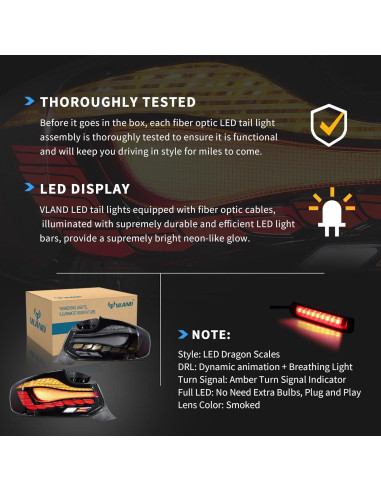 Luces Traseras VLAND para BMW Serie 2 F22 F23 M2 2014-2021