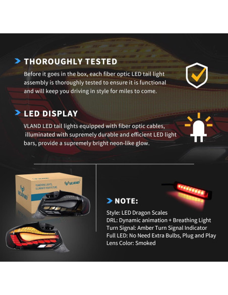 Luces Traseras VLAND para BMW Serie 2 F22 F23 M2 2014-2021