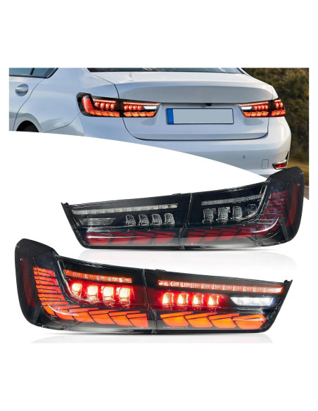 Luces Traseras VLAND para BMW Serie 3 G20 2019-2024, Ahumadas