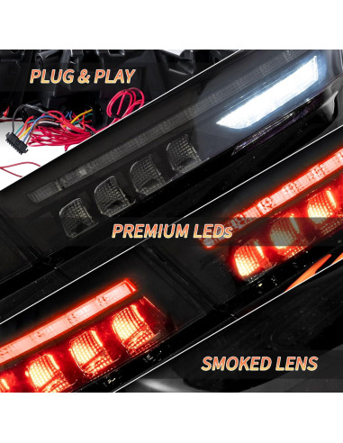 Luces Traseras VLAND para BMW Serie 3 G20 2019-2024, Ahumadas