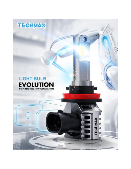 Bombilla LED TECHMAX H11 6000K 100W 20000LM Antiniebla