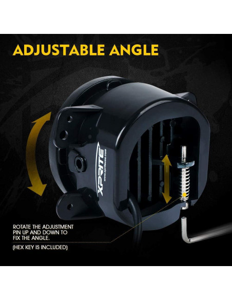 Luces de Niebla LED 4 Pulgadas Xprite 60W Jeep Wrangler 2007-2018