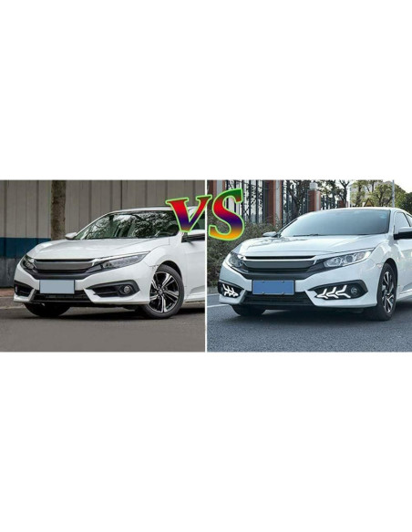 Luces de Circulación Diurna LED Allinoneparts para Honda Civic 2016-2018