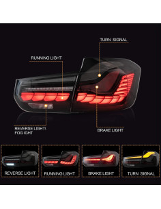 Luces Traseras OLED VLAND para BMW M3 F30 F35 F80 2012-2018 2