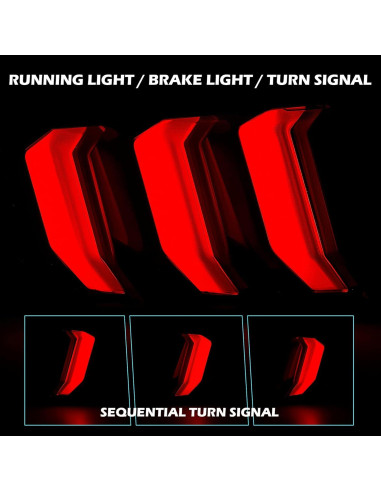Luces Traseras LED VRC para Ford Mustang 2015-2023