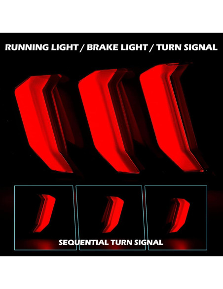 Luces Traseras LED VRC para Ford Mustang 2015-2023