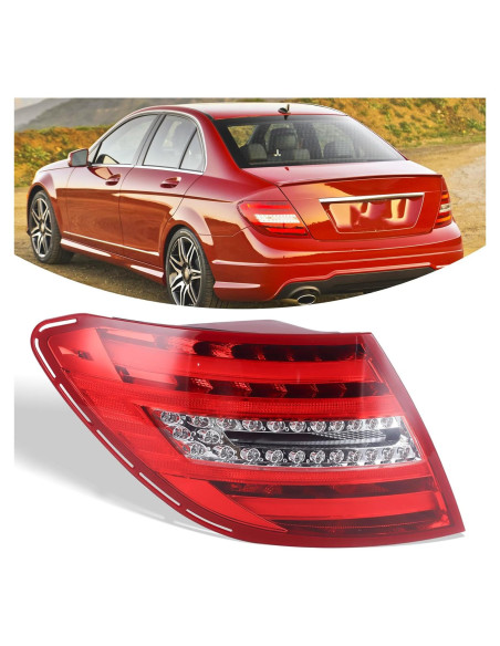Luz Trasera Izquierda YEQSHNG para Mercedes Benz W204 2011-2014