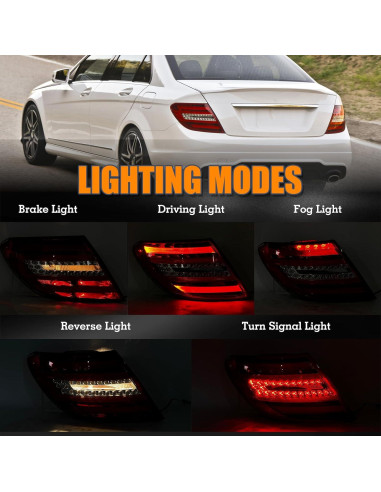 Luz Trasera Izquierda YEQSHNG para Mercedes Benz W204 2011-2014