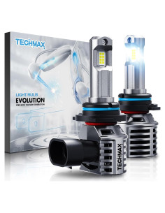 Bombillas de Luz de Niebla TECHMAX 9006 600% Brillantes 6500K