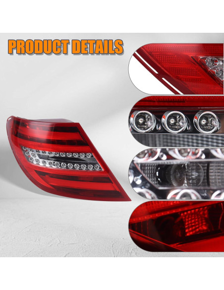 Luz Trasera Izquierda YEQSHNG para Mercedes Benz W204 2011-2014