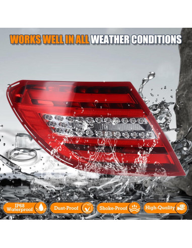 Luz Trasera Izquierda YEQSHNG para Mercedes Benz W204 2011-2014