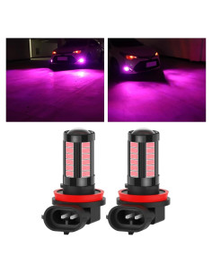 Bombillas de Luz de Niebla LED SamWinGear H11/H8 Rosa 2PCS
