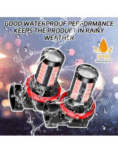 Bombillas de Luz de Niebla LED SamWinGear H11/H8 Rosa 2PCS