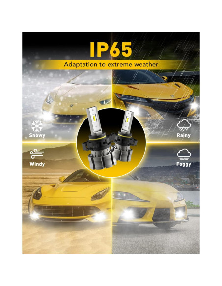 Bombillas LED de Niebla AUXITO 5202 6000LM 6500K Blanco Frío