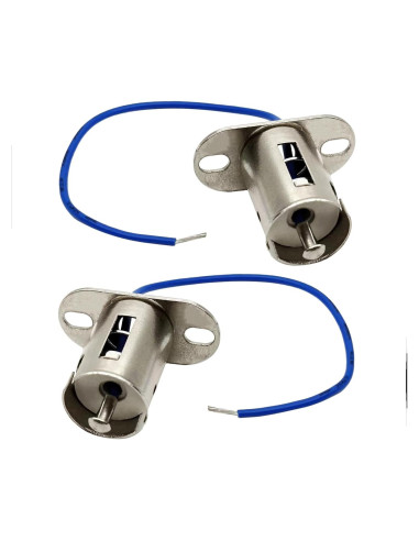 Socket de Bombilla BA15s KEVWR Plateado 2 Piezas para Auto