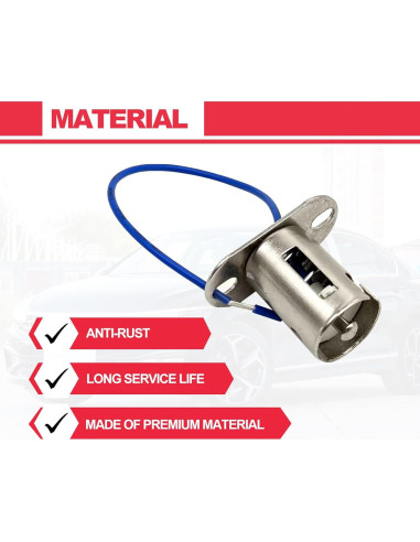 Socket de Bombilla BA15s KEVWR Plateado 2 Piezas para Auto