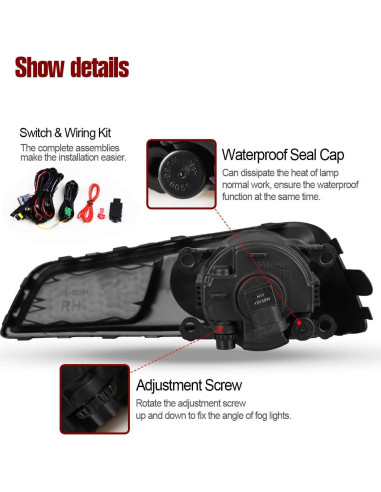 Luces Antiniebla AUTOWIKI para Subaru Legacy 2010-2012 2PCS