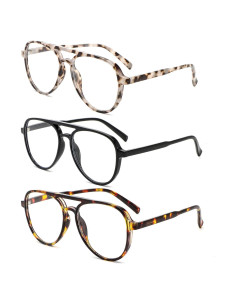 Gafas de Lectura DXYXYO 3 Paquetes Retro Aviador 3.5x