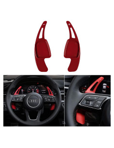 Extensiones de Palanca de Cambio Audi A4 A3 A5 Q5 Q7 Q8 2017-2021 Rojo