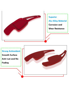 Extensiones de Palanca de Cambio Audi A4 A3 A5 Q5 Q7 Q8 2017-2021 Rojo 2