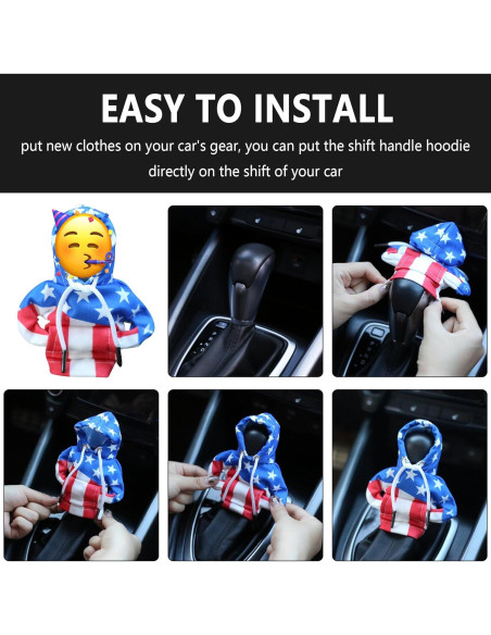 Cubierta de Palanca de Cambios Stacool Sudadera Bandera USA