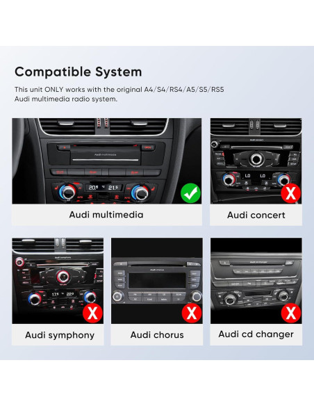 Pantalla Táctil 10.25" AINAVI para Audi A4 A5 S4 S5 2009-2016