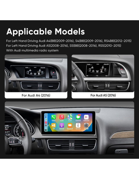 Pantalla Táctil 10.25" AINAVI para Audi A4 A5 S4 S5 2009-2016