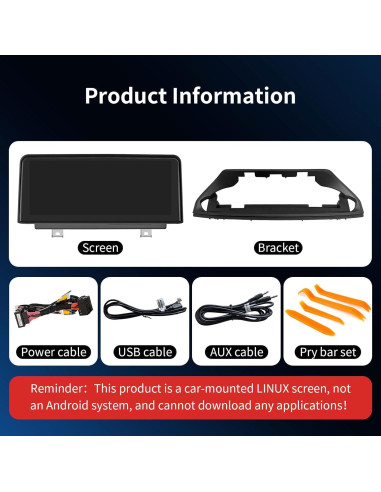 Pantalla Táctil 10.25" CarPlay/Android Auto BMW X1 F48/F49